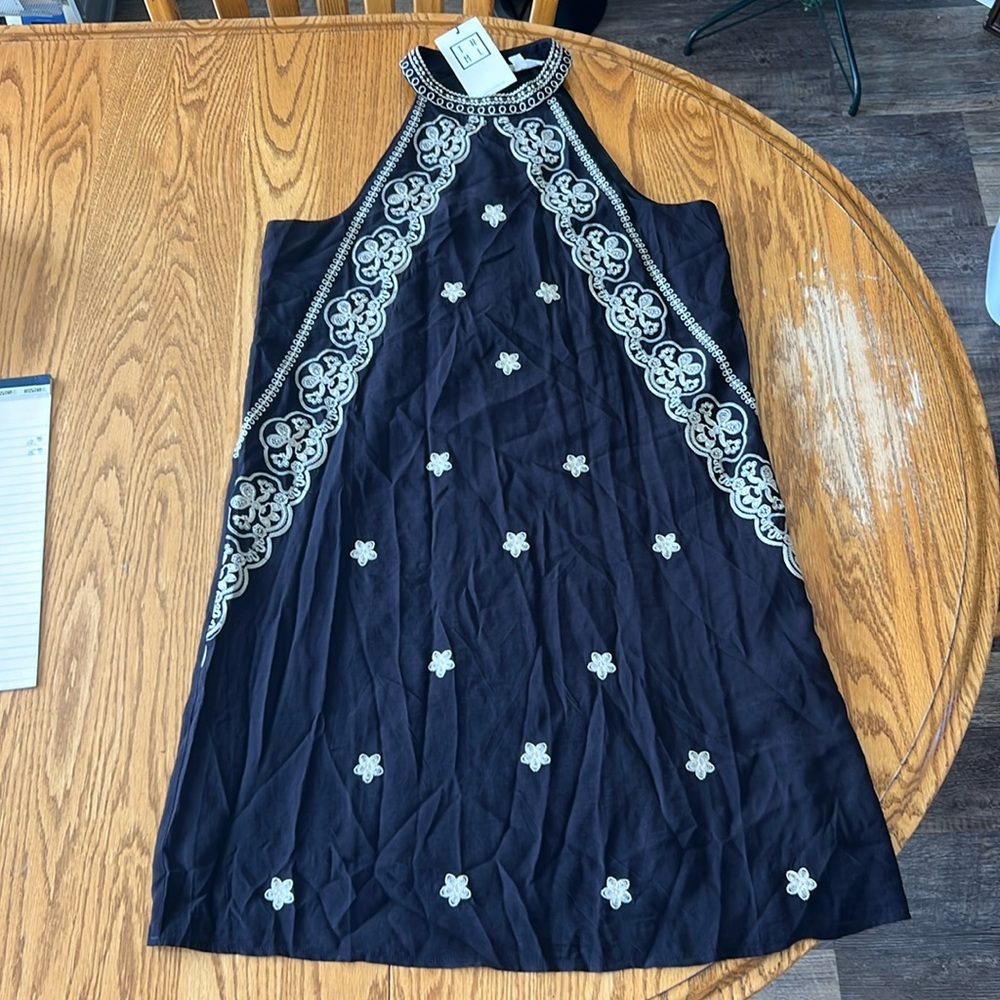 THML Vittoria Embroidered Dress Black Size S